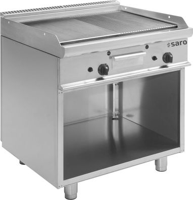 Saro Gas-Griddleplatte Mit Offenem Unterbau Modell E7Ktg2Bam, Maße B 800, Bratplat