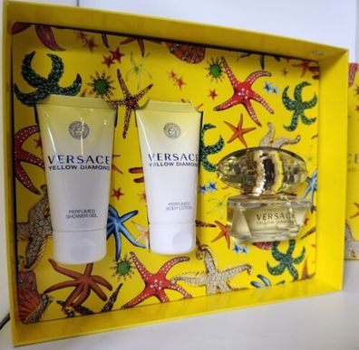 Versace Yellow Diamond Eau de Toilette 50 ml Duschgel 50 ml + Bodylotion 50 ml