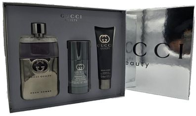 Gucci Guilty Pour Homme Eau De Toilette 90 ml + 75 ml Deostick + 50 ml Duschgel