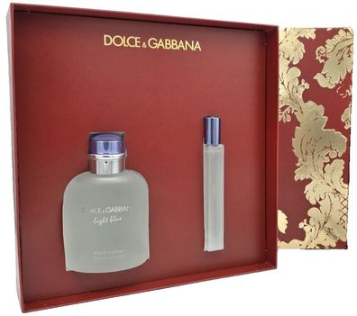 Dolce & Gabbana Light Blue Pour Homme 125ml Eau de Toilette & 10 ml EDT SET