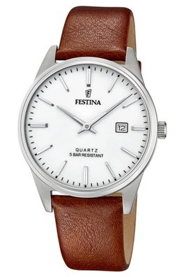 Festina Herrenuhr mit Lederband Braun F20512/2