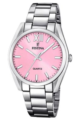 Festina Damen-Armbanduhr Quarz Stahl/Rosafarben F20622/2