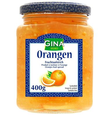 Gina Fruchtaufstrich Orange 400g aus Dänemark Orangenfruchtaufstrich