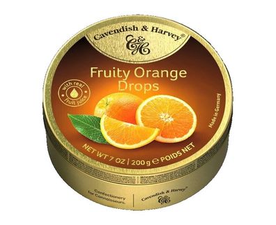 Cavendish & Harvey Fruity Orange Drops 200g Orangenbonbons