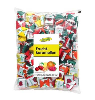 woogie Fruchtkaramellen 250g einzeln verpackt im Angebot