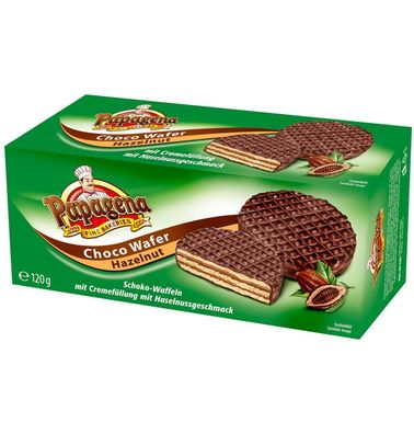 Papagena Schokoladenwaffeln mit Haselnusscremefüllung 120g