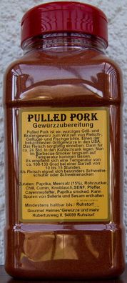 Pulled Pork Grillgewürz 1000ml Dose Inhalt 700g Gewürz BBQ Rub Smoker ab Werk