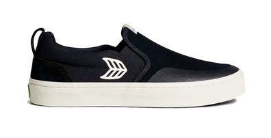 Cariuma Schuh Slip On PRO Skate black suede and canvas ivory