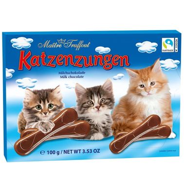 Maitre Truffout Milchschokolade Katzenzungen 100g