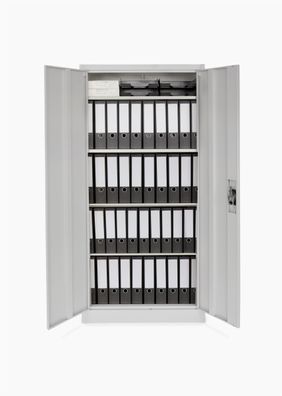 Metallschrank, Mehrzweckschrank, Aktenschrank mit 5 Ebenen, Höhe 168cm