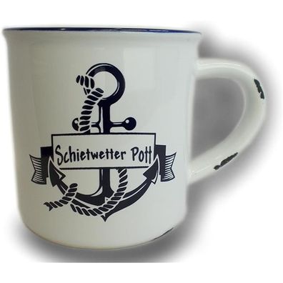 Schietwetter Rusty Keramik Becher blau