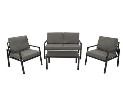 Loungeset 4-teilig Aluminium anthrazit