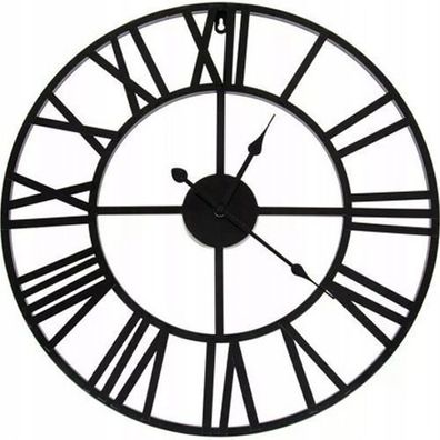 Wanduhr 3D Analog Design Decoration Wohnzimmer Modern Metall Rund Schwarz Retoo