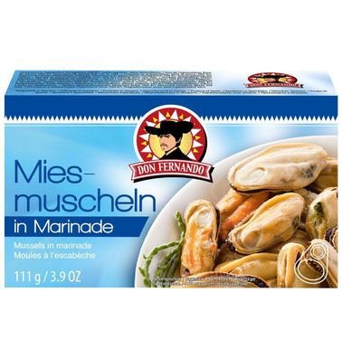 10x Don Fernando Miesmuscheln in Marinade a. 111g = 1,11kg