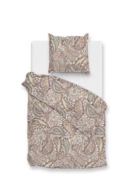 Zo! Home Cotton Bettwäsche 155x220 Fe multi Paisley weiß grün violett lachs