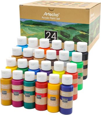 Artecho - Acrylfarben Set- 24x59ml Flaschen