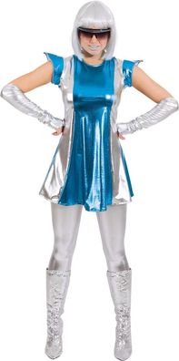 Space Woman 2-tlg. Kleid, Handschuhe