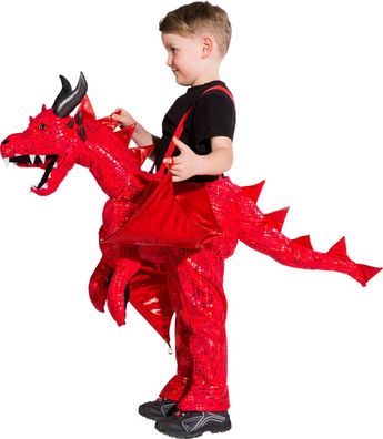 Drache rot ride on Kinderkostüm
