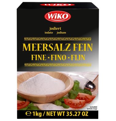 1kg WIKO Meersalz jodiert fein 1kg WOW TOP SUPER PREIS