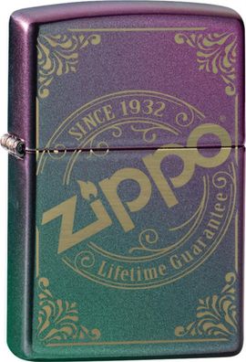 ZIPPO Sturmfeuerzeug Zippo Logo Laser Engraved Iridescent hochwertiger Geschenkbox