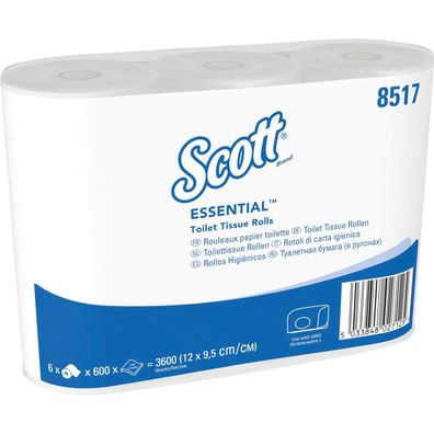 SCOTT Toilettenpapier 8517 2lagig 600Blatt weiß 6 Rl./Pack