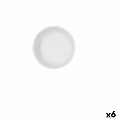 Schüssel Bidasoa Fosil Weiß aus Keramik 11,8 x 11,8 x 5,9 cm (6 Stück) Default Title