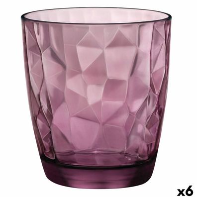 Trinkglas Bormioli Rocco Diamond Purpur Glas 300 ml (6 Stück) Default Title