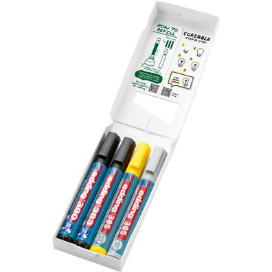 edding Flipchartmarker Set 4-385-380-383-4 sort 4St