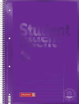 Brunnen 1067925160 Collegeblock Student Premium Colour Code A4 liniert, mit Rand,