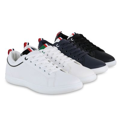 VAN HILL Herren Sneaker Low Lack Turnschuhe Schnürer Bequeme Freizeitsch