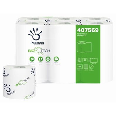 Papernet Toilettenpapier 407569 2lg 165Bl 8x12Rl