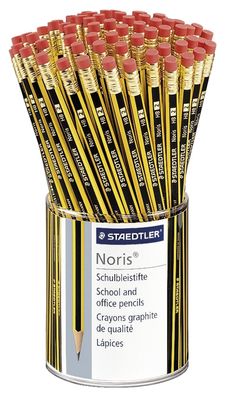 Staedtler Bleistift Noris mit Radierer, 72er K”cher