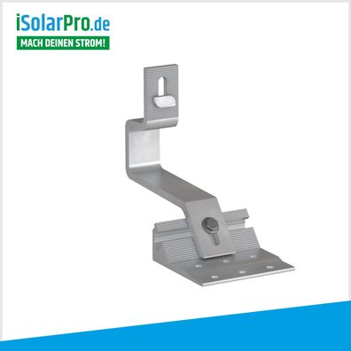 Isolarpro Premium Dachhaken Aluminium verstellbar mit Hammerkopfschraube und Sperrza