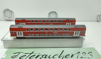 Mini Trix N DC 11148-2 Doppelstock - Personenwagen - Set 2. Kl. DB REGIO OVP