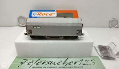 Roco H0 DC 46914 Schiebeplanwagen "on rail" / / DB/ OVP