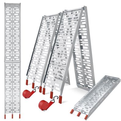 Jago® 2x Auffahrrampe 340kg Klappbar Auffahrschiene Auto Motorrad Verladeschiene