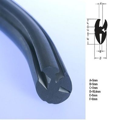 Bootsscheibendichtung Fensterdichtung Scheibendichtung Boot inkl. Keder