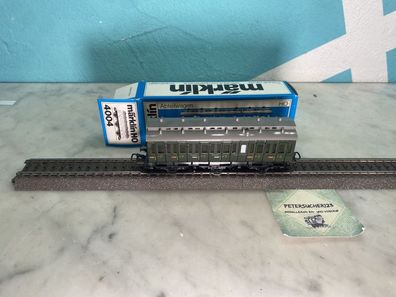 157//Märklin H0 4004 3-Achser Personenwagen Grün 2. Klasse Blaue-OVP M522 PW1189
