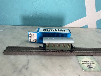 158//Märklin H0 4007 Personenwagen grün DB OVP M522 PW1197