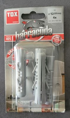 TOX Spreizdübel Barracuda 12x60 mm, 4Stk, Art. Nr: 013700101, grau