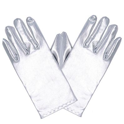 Handschuhe kurz silber 22cm