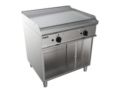Saro Gas-Griddleplatte Mit Offenem Unterbau Modell E7Ktg2Bar, Maße B 800, Bratplat