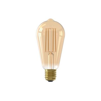 LED Vollglas LangFilament Rustikale Lampe 220 240V 3,5W 250lm E27 ST64 Gold 2100K D