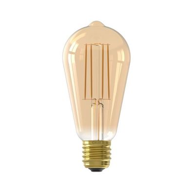 LED Vollglas LangFilament Rustikale Lampe 220 240V 4.5W 470lm E27 ST64 Gold 2100K m