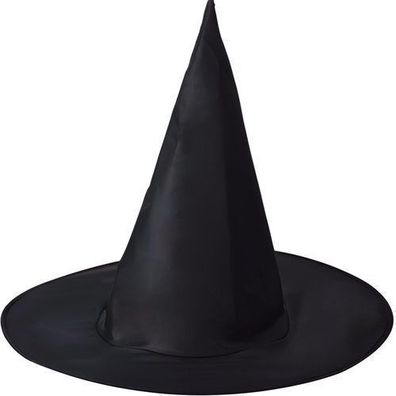 Hexenhut Damen Groß Schwarz Kostüm Halloween Karneval Zylinder Karnevalshut Retoo