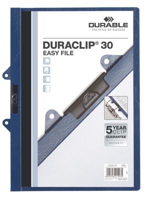 Durable Klemm-Mappe Duraclip FILE für A4 mit Abheftung d. bl