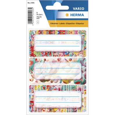 Herma Schuletiketten 76 x 35 mm Malerei 3 Bl 9 Etik