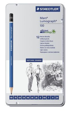 Staedtler Bleistift Mars Lumograph, 12er Etui