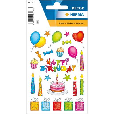 Herma Sticker DECOR Geburtstag beglimmert 2 Bl