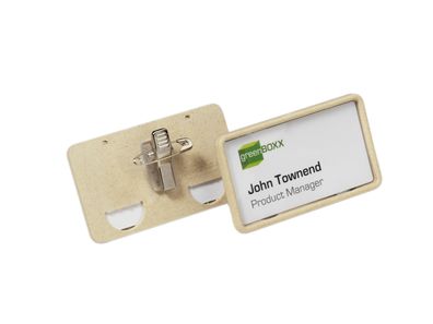 Durable Namensschild 40x75mm be 25St CLIP CARD ECO m Kombiklemme